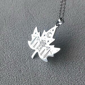 Lookout Tower ~ Camping Forest Scene ~ Stainless Steel Pendant ~ Brand New